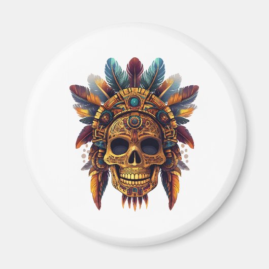 Azteekse schedel relikwie magneet (Voorkant)