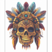Azteekse schedel relikwie sticker (Voorkant)