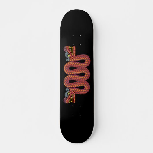 Azteekse slang met twee koppen persoonlijk skateboard (Voorkant)