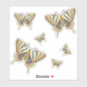 Azteekse Staartvlinder Contour Sticker