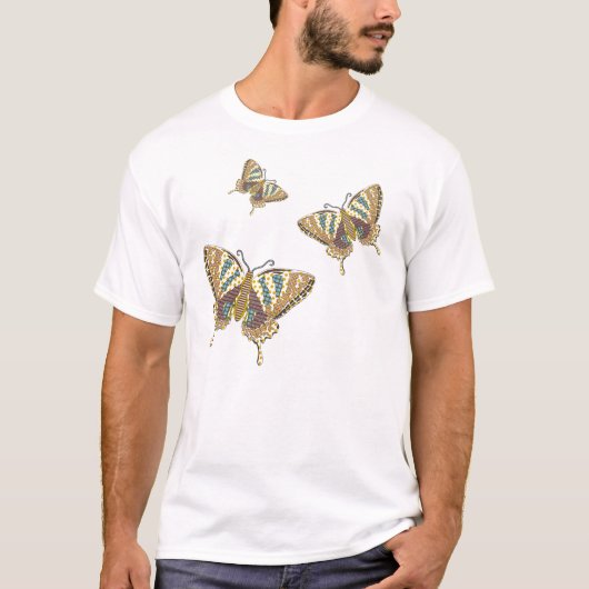 Azteekse Staartvlinder Heren Shirt (Voorkant)