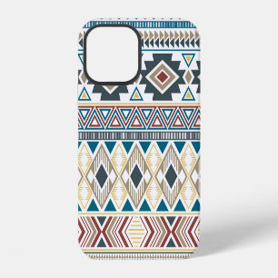 Azteekse stam motieven: geometrisch naadloos ontwe iPhone 12 hoesje
