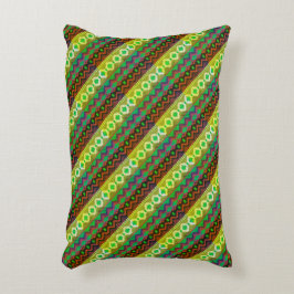 Azteekse stijl groen bruin tan accent kussen