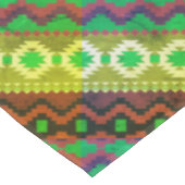 Azteekse stijl groen bruin tan tafelkleed (Gekanteld)