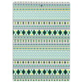 Azteekse stijl Tribal Pattern Wit Blauw Groen Klembord (Achterkant)