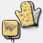Azteekse Swallowtail Ovenwant & Pannenlap Set (Voorkant / Achterkant)