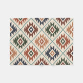 Azteekse symbool gestileerde grote patroon kleur m fleece deken (Voorkant (Horizontaal))