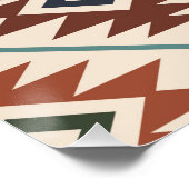 Azteekse symbool gestileerde grote patroon kleur m perfect poster (Hoek)