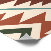 Azteekse symbool gestileerde grote patroon kleur m poster (Hoek)