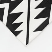 Azteekse symbool gestileerde grote ptn zwart op wi fleece deken (Hoek)