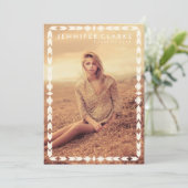 AZTEEKSE TRIBAL AFSTUDEERDER | UITNODIGING AFSTUDE (Staand voorkant)