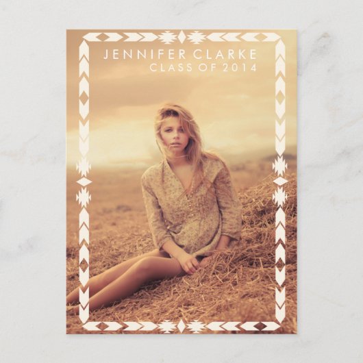 AZTEEKSE TRIBAL AFSTUDEERDER | UITNODIGING AFSTUDE (Voorkant)