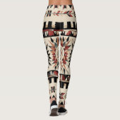 Azteekse tribal geometrisch patroon leggings (Achterkant)
