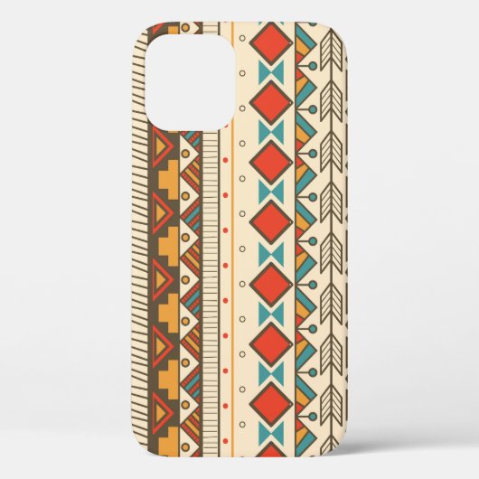 Azteekse Tribal Gestreepte Illustratie Case-Mate iPhone Case (Achterkant)
