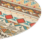 Azteekse Tribal Gestreepte Illustratie Snijplank (Hoek)