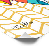 Azteekse uil stamvogelpatroon met vetgedrukte illu perfect poster (Hoek)