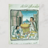 Azteekse veren ambachtslieden aan het werk briefkaart (Voorkant)