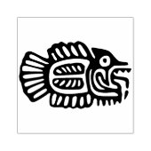 Azteekse viskunst stempel (Afrduk)