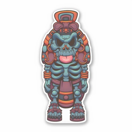 Azteekse Xolotl Sticker (Voorkant)