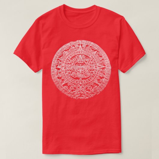 Azteekse zon steen Kalender Meso-Amerikaanse cultu T-shirt (Design voorkant)