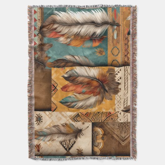 Azteekse zuidwestelijke stamveren deken (Voorkant Verticaal)