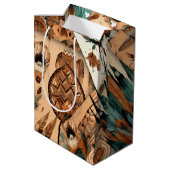 Azteekse zuidwestelijke stamveren medium cadeauzakje (Achterkant Gekanteld)