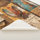 Azteekse zuidwestelijke stamveren sherpa deken (3/4)