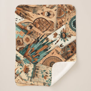 Azteekse zuidwestelijke stamveren sherpa deken