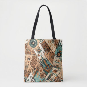 Azteekse zuidwestelijke stamveren tote bag