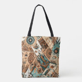 Azteekse zuidwestelijke stamveren tote bag (Achterkant)