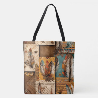 Azteekse zuidwestelijke stamveren tote bag