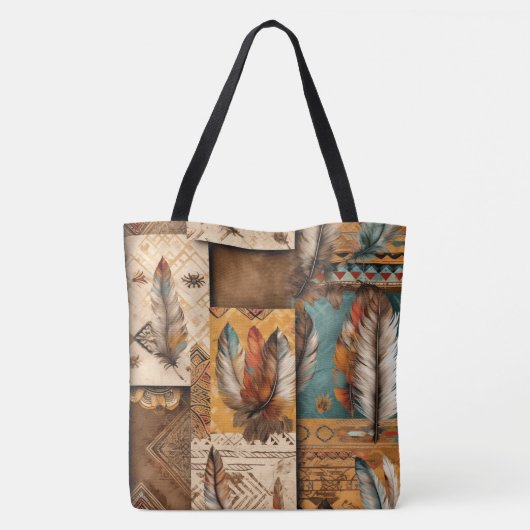 Azteekse zuidwestelijke stamveren tote bag (Achterkant)