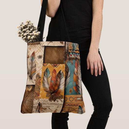 Azteekse zuidwestelijke stamveren tote bag (Dichtbij)
