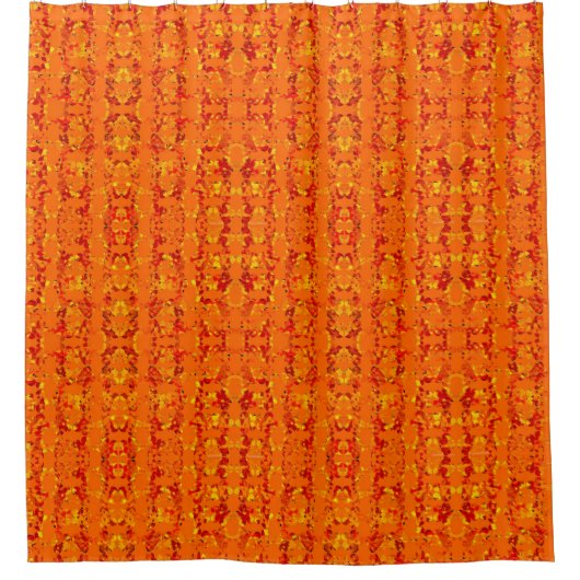Aztek Oranje Shower Curtain Douchegordijn (Voorkant)