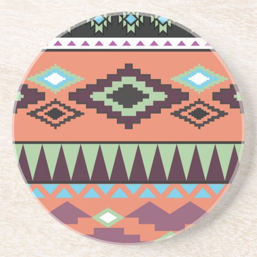 Aztek Tribal Southwestern Geometric Zandsteen Onderzetter (Voorkant)