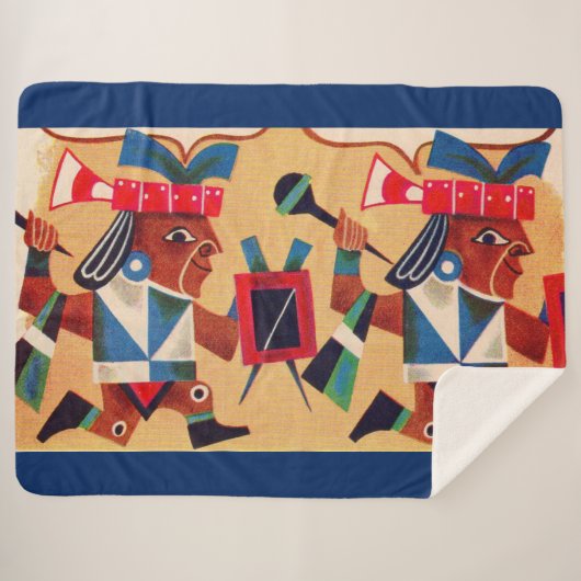 Azteken Azteken Sherpa Deken (Voorkant (horizontaal))