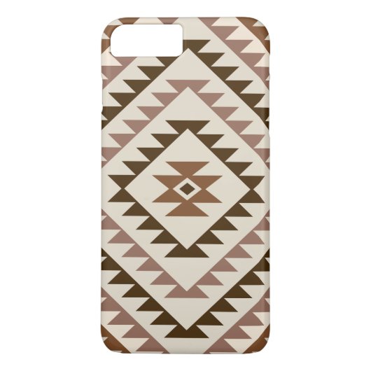 Azteken diamant motief ontwerp bruin+crème Case-Mate iPhone case (Achterkant)