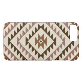 Azteken diamant motief ontwerp bruin+crème Case-Mate iPhone case (Achterkant (Horizontaal))