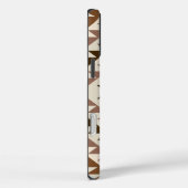 Azteken diamant motief ontwerp bruin+crème Case-Mate iPhone case (Achterkant / Rechts)