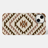 Azteken diamant motief ontwerp bruin+crème Case-Mate iPhone case (Achterkant (horizontaal))