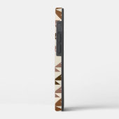 Azteken diamant motief ontwerp bruin+crème Case-Mate iPhone case (Achterkant / Links)
