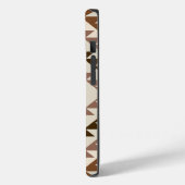 Azteken diamant motief ontwerp bruin+crème Case-Mate iPhone case (Achterkant / Links)