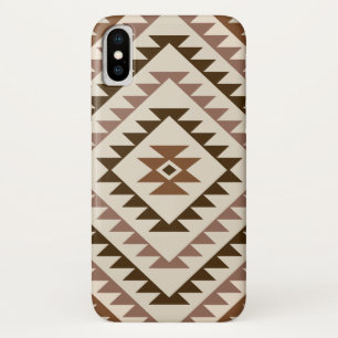 Azteken diamant motief ontwerp bruin+crème Case-Mate iPhone case