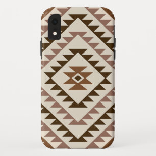 Azteken diamant motief ontwerp bruin+crème Case-Mate iPhone case