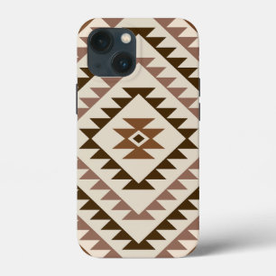Azteken diamant motief ontwerp bruin+crème Case-Mate iPhone case
