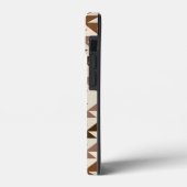 Azteken diamant motief ontwerp bruin+crème Case-Mate iPhone case (Achterkant / Links)