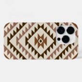 Azteken diamant motief ontwerp bruin+crème Case-Mate iPhone case (Achterkant (horizontaal))