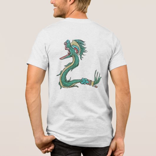 Azteken draak en symbool shirt (Achterkant)