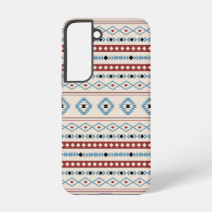 Azteken gemengd motiefpatroon rood blauw zwart crè samsung galaxy hoesje