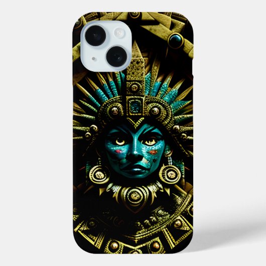 Azteken Gezichtspatroon Twee Case-Mate iPhone Case (Achterkant)